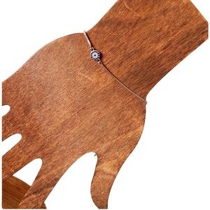 Delicate evil eye silver bracelet